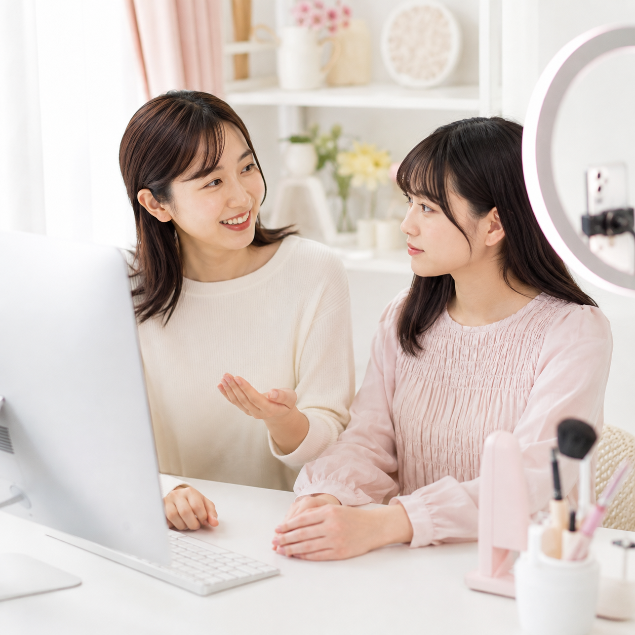 女性スタッフによるサポートのイメージ